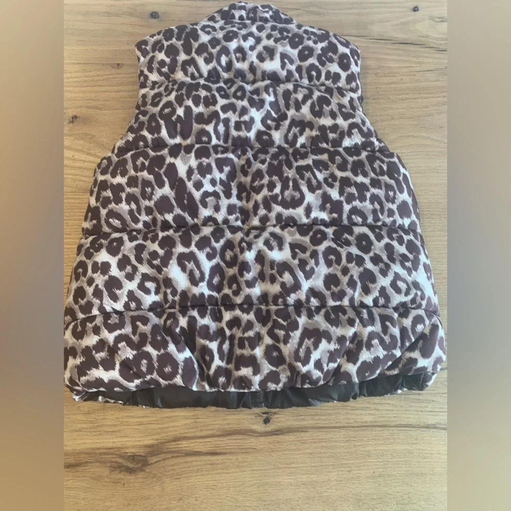 Justice‎ Animal Print Winter Vest Full Zip Tan Brown Girls 14 Preloved